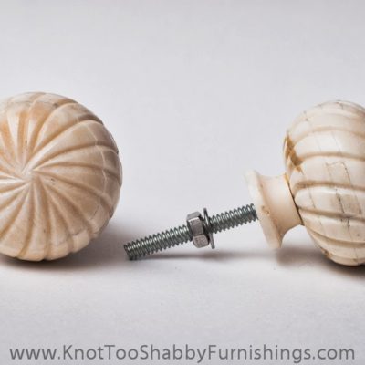 2 carved bone knobs style 3
