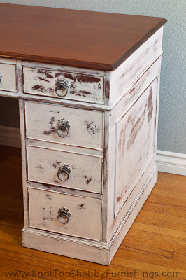 close up on right corner of desk