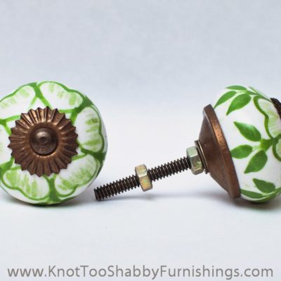 2 Green Buttercup knobs