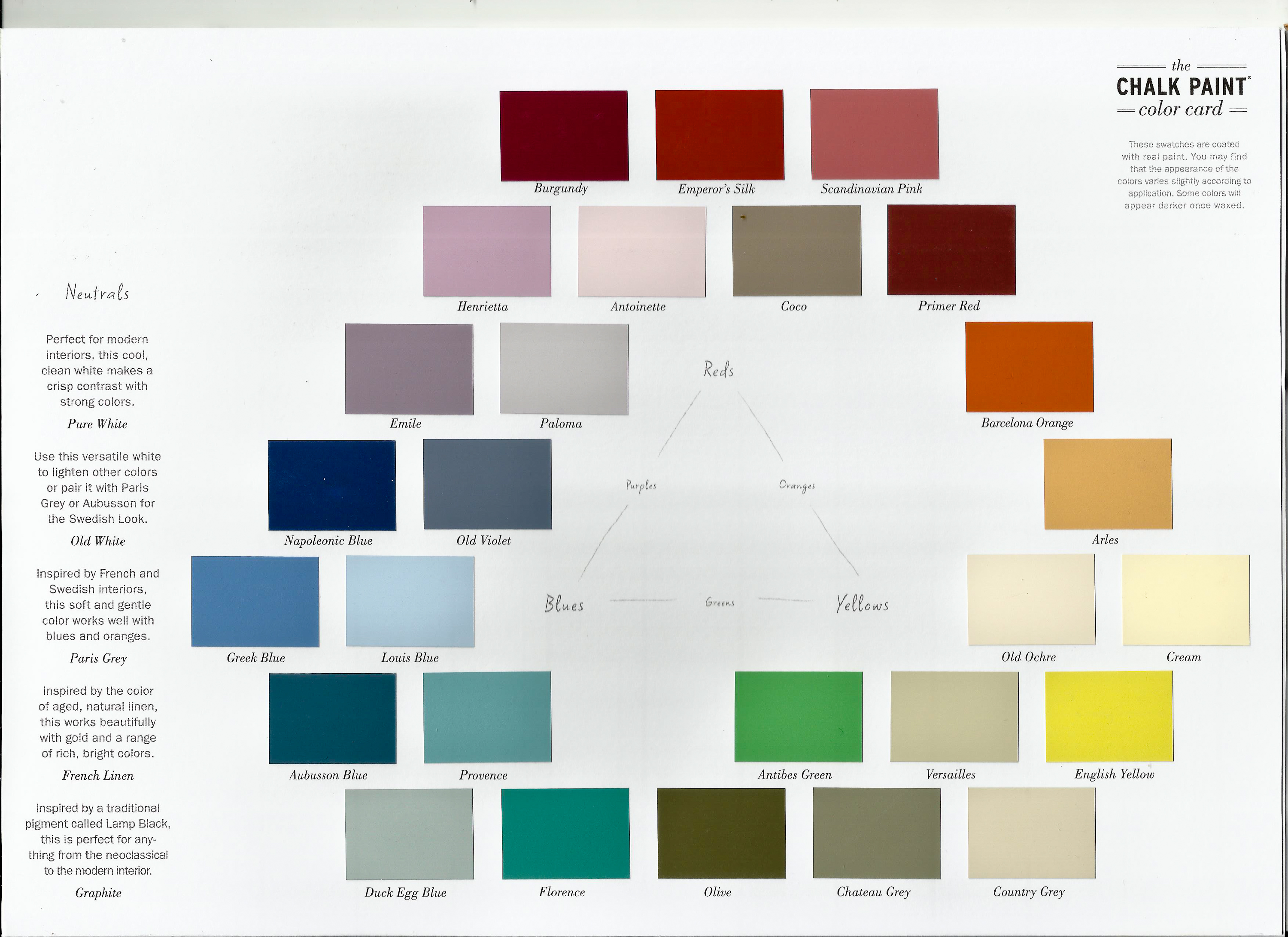 Chalk Paint® Color Card - Knot Too Shabby Furnishings