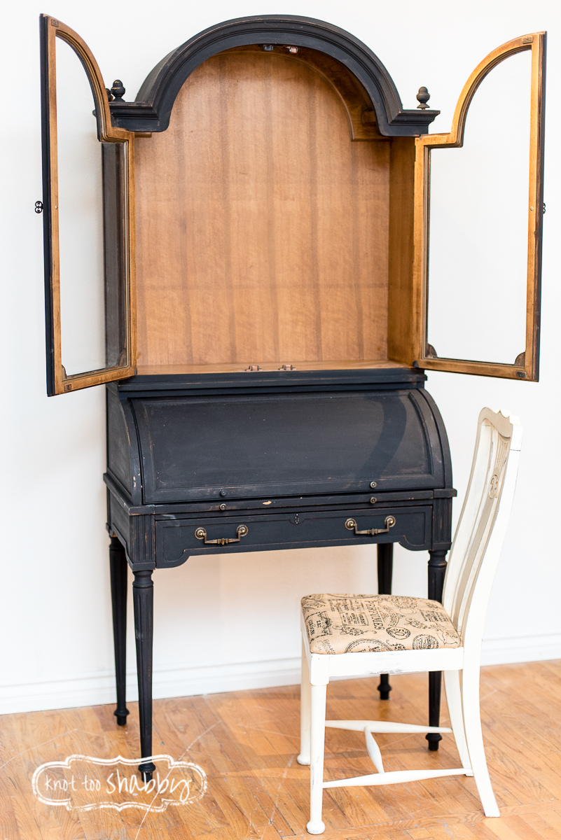 SOLD Antique Secretary Desk with Hutch (Glendora) | Knot Too Shabby Furnishings