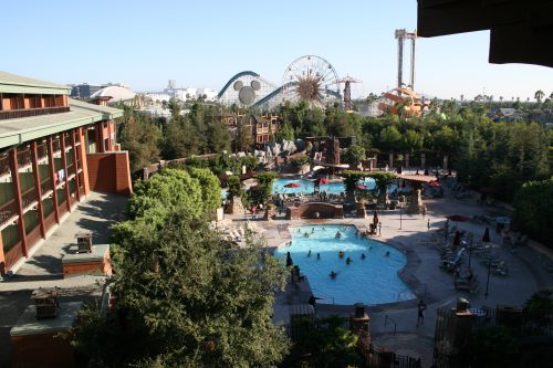 Balcony view from the Grand Californian Hotel