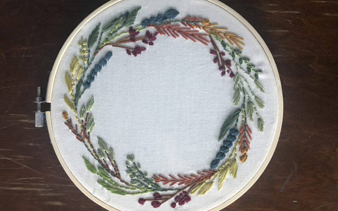 Embroidered Fall Wreath Workshop