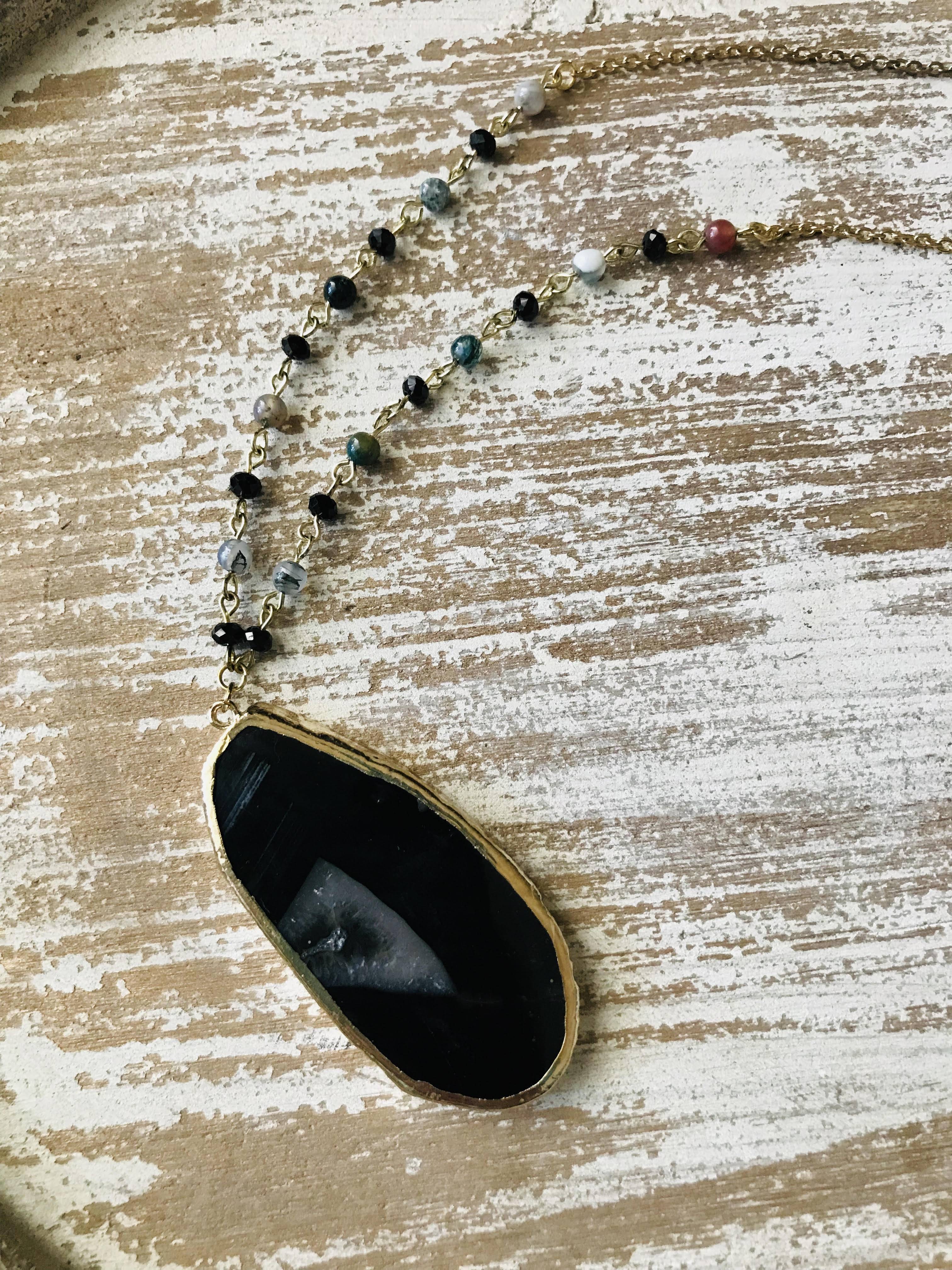 Jewelry Making Workshop-Agate Slice Necklace | Knot Too ...