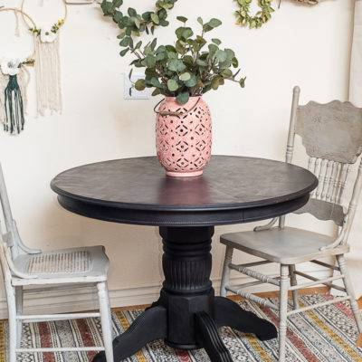 Black Table Knot Too Shabby Furnishings, Black Chalk Paint Dining Table