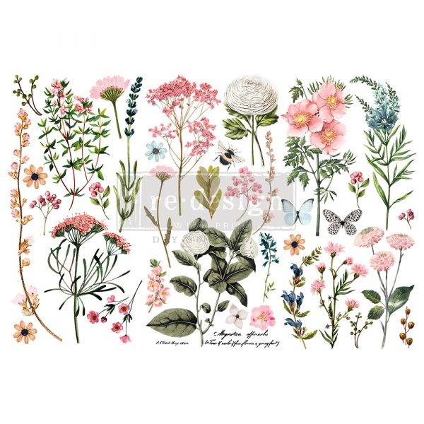 Dried Wildflowers - Small Furniture Transfer - ReDesign with Prima