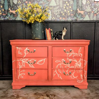 Sandalwood Red-Six Drawer Dresser