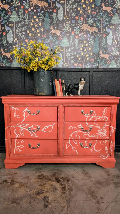 Sandalwood Red-Six Drawer Dresser - Image 5