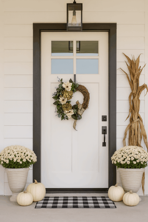 Handmade Floral and Ribbon Wreath