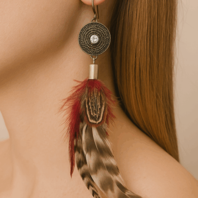 BOHO Feather Dangle Earrings