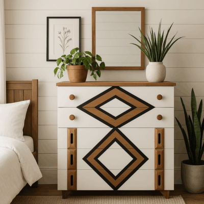 Mid-Century Modern Solid Wood Dresser