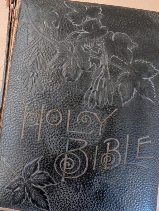 Antique Leather Bound Holy Bible 1891 - Image 2