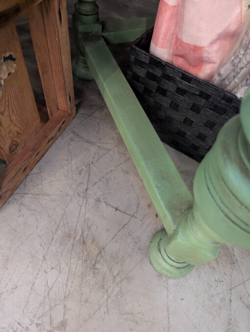 Antique Jacobean Dining Table in Capability Green - Image 5