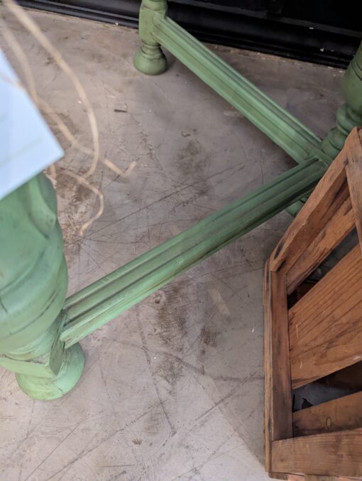 Antique Jacobean Dining Table in Capability Green - Image 6