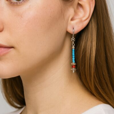 Handmade African Glass Bead Earrings