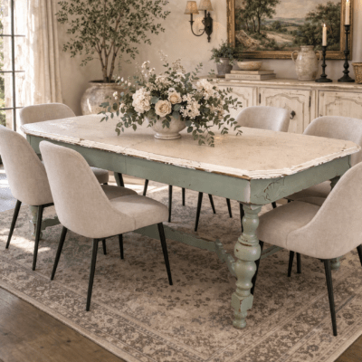 Jacobean Dining Table - Primitive Paint Finish