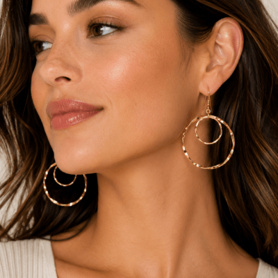 Gold and Silver Colored Dangle Earrings
