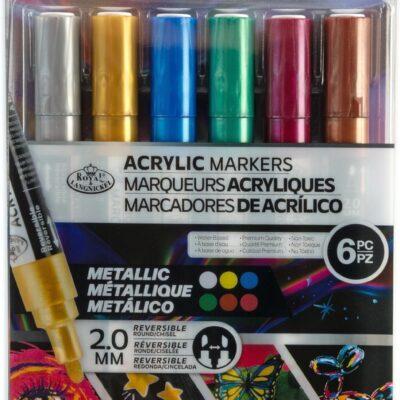 Royal & Langnickel 6 Piece Acrylic Metallic Markers