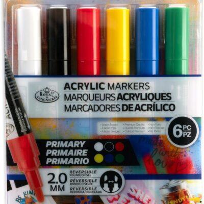 Royal & Langnickel 6 Piece Acrylic Primary Markers