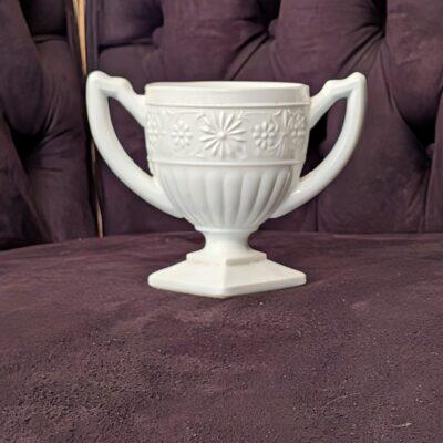 Vintage Milk Glass Open Sugar Bowl